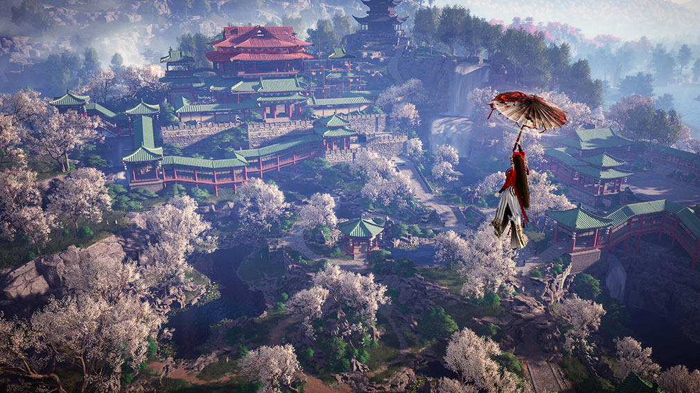 風燕伝Where Winds Meet 『傘』を使って移動もできるスクリーンショット