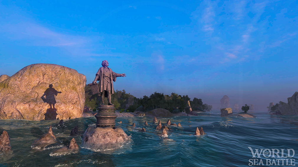 World of Sea Battle 海図に記されていない多くの遺跡スクリーンショット