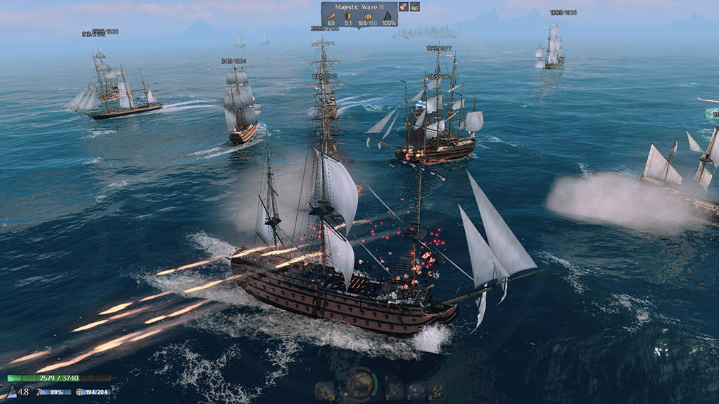 World of Sea Battle 砲撃スクリーンショット