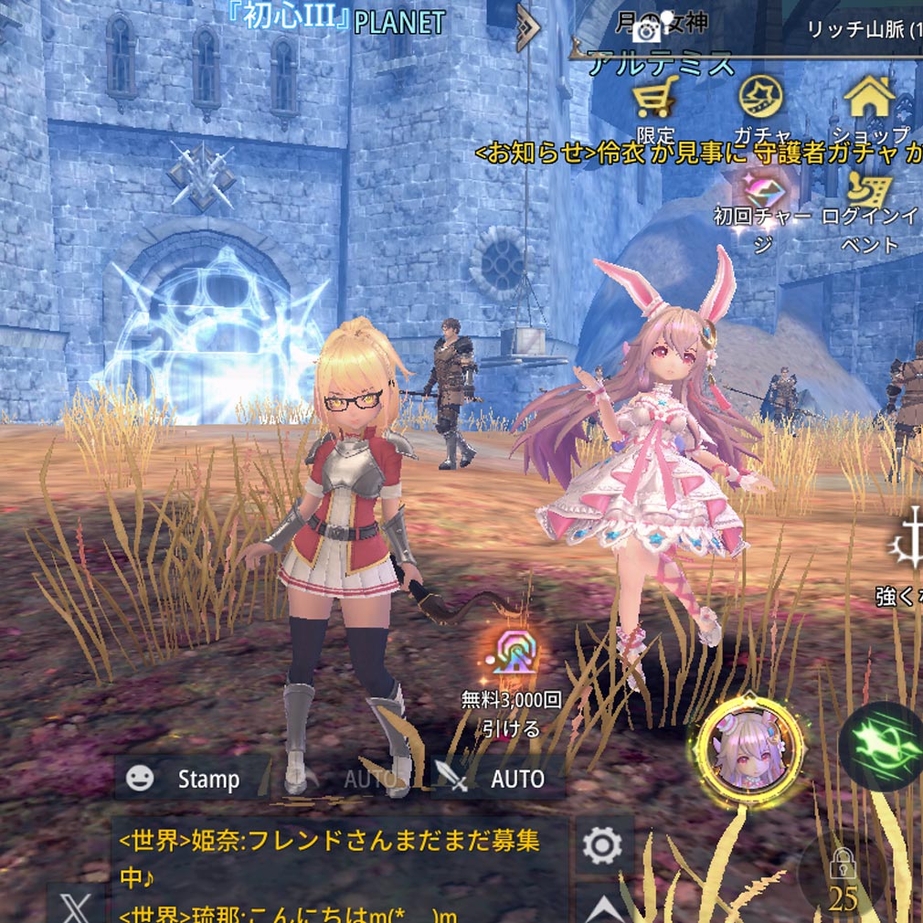 幻想神域2 Evolution（幻神2）　『幻神』と一緒にフィールドに出るスクリーンショット