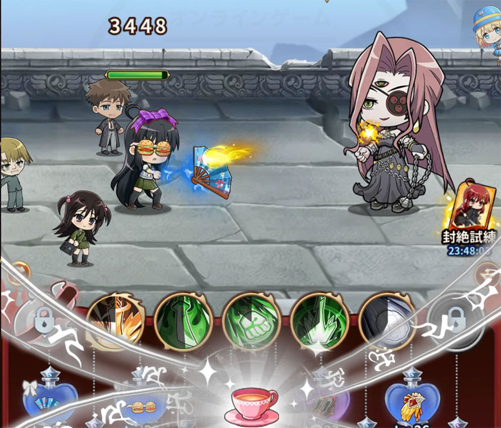 灼眼のシャナ ブレイズエッジ(シャナブレ) 原作お馴染みキャラが登場するバトルスクリーンショット
