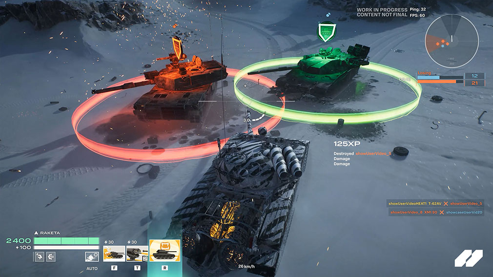 World of Tanks HEAT（WoTHEAT）　近距離での激しいバトルが展開するスクリーンショット