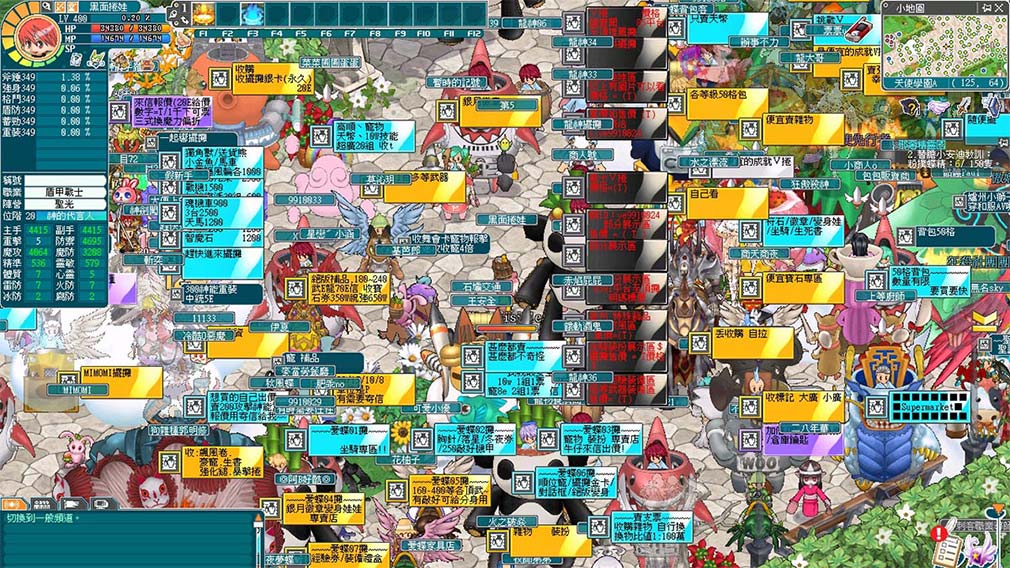 エンジェルズオンライン グローバル（Angels Online Global）　露店がひしめく『タウン』スクリーンショット