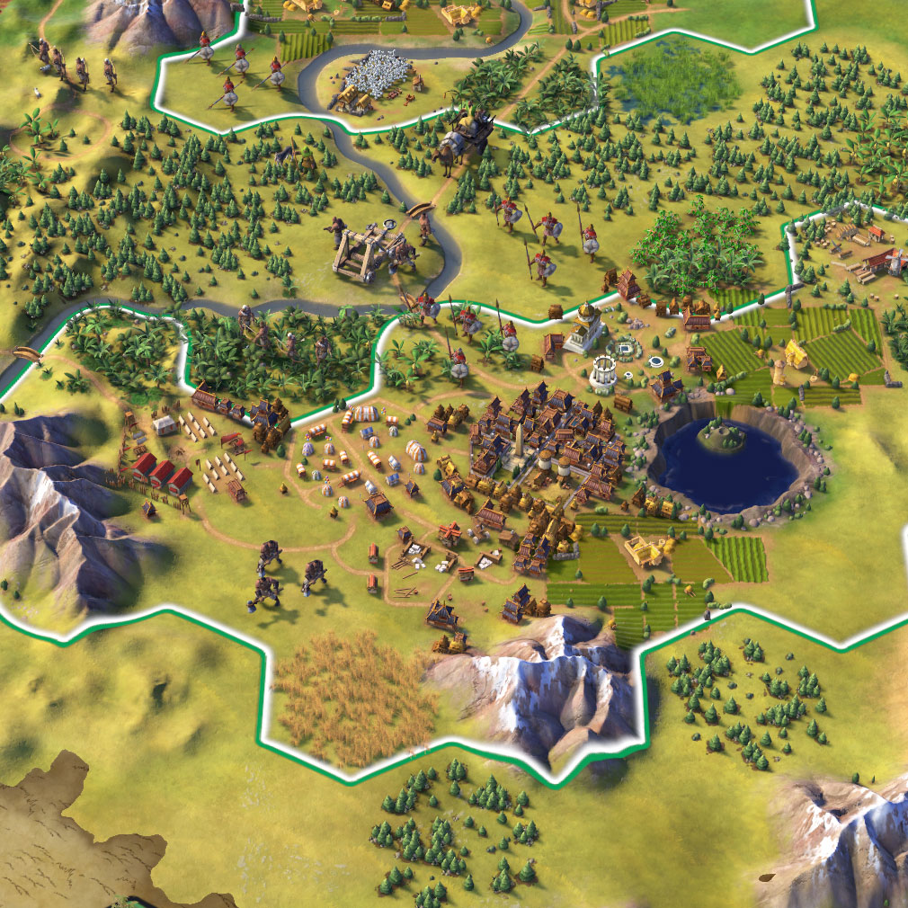 シドマイヤーズ シヴィライゼーション6 （Sid Meier’s Civilization VI）Civ6　ヘックスマップでプレイするスクリーンショット