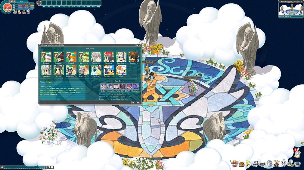 エンジェルズオンライン グローバル（Angels Online Global）　天界と人間界『エデン大陸』が舞台になったスクリーンショット