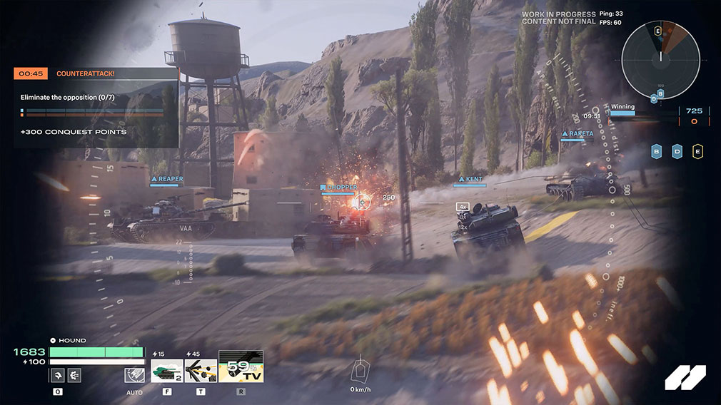 World of Tanks HEAT（WoTHEAT）　ロケットで攻撃するスクリーンショット