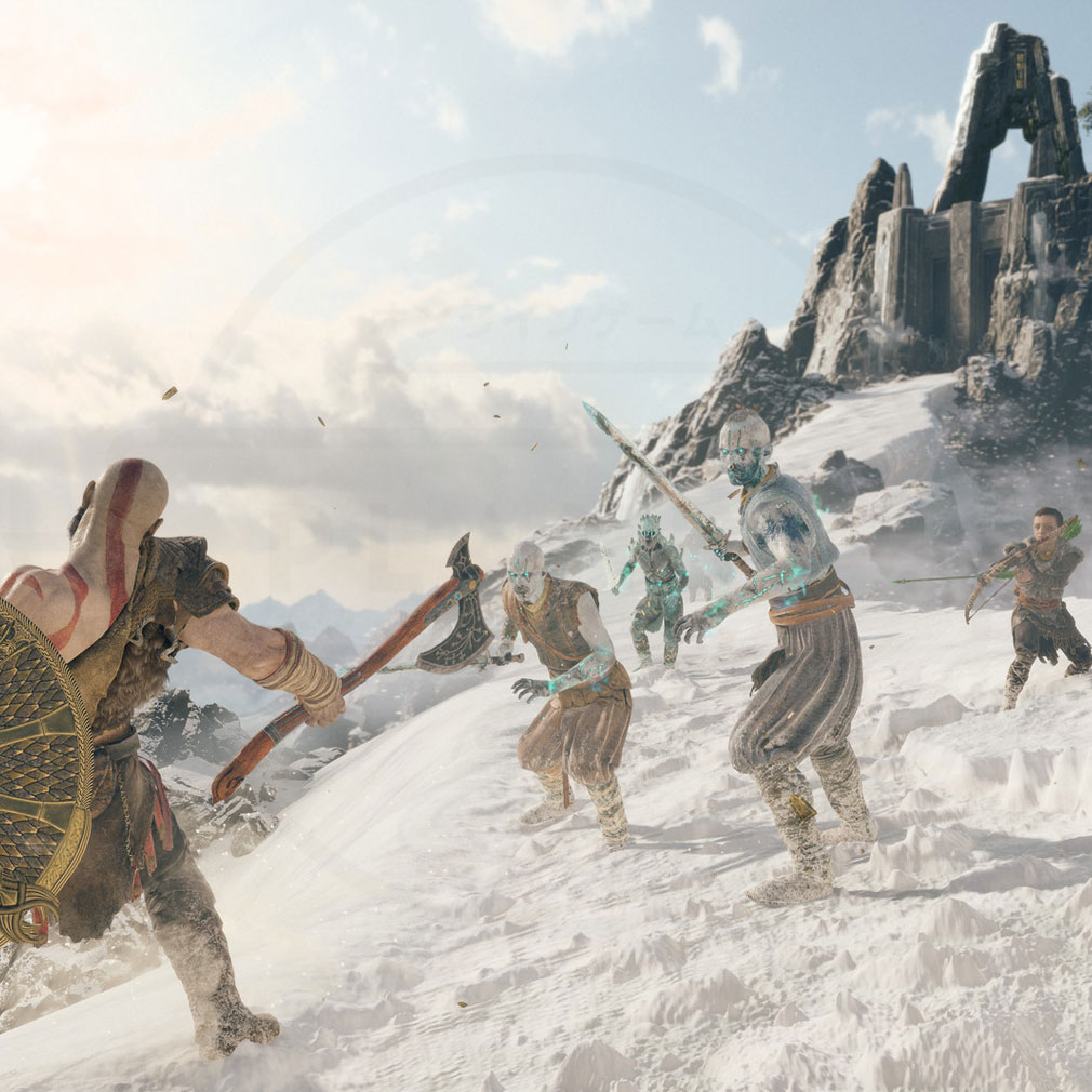 God of War(ゴッドオブウォー) 父と息子で協力するバトルスクリーンショット