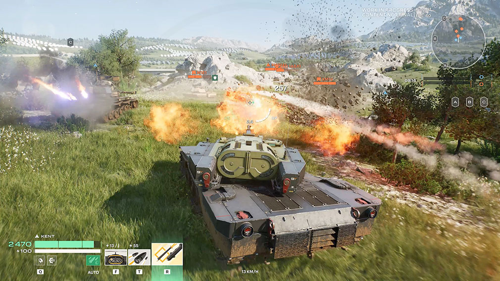 World of Tanks HEAT（WoTHEAT）　絶え間ない小競り合いが発生するスクリーンショット