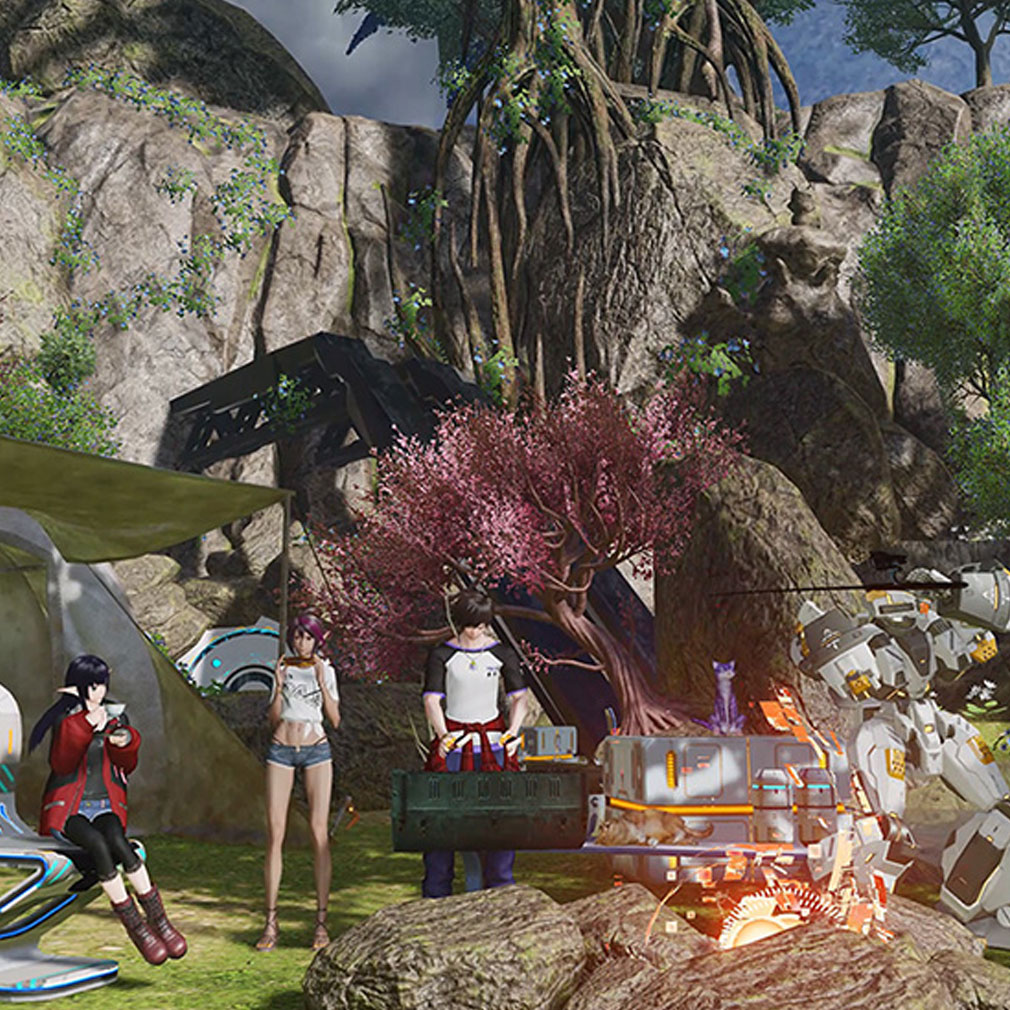 ファンタシースターオンライン2 ニュージェネシスver.2（PSO2NGS）　『クリエイティブスペース』でみんなでBBQするスクリーンショット