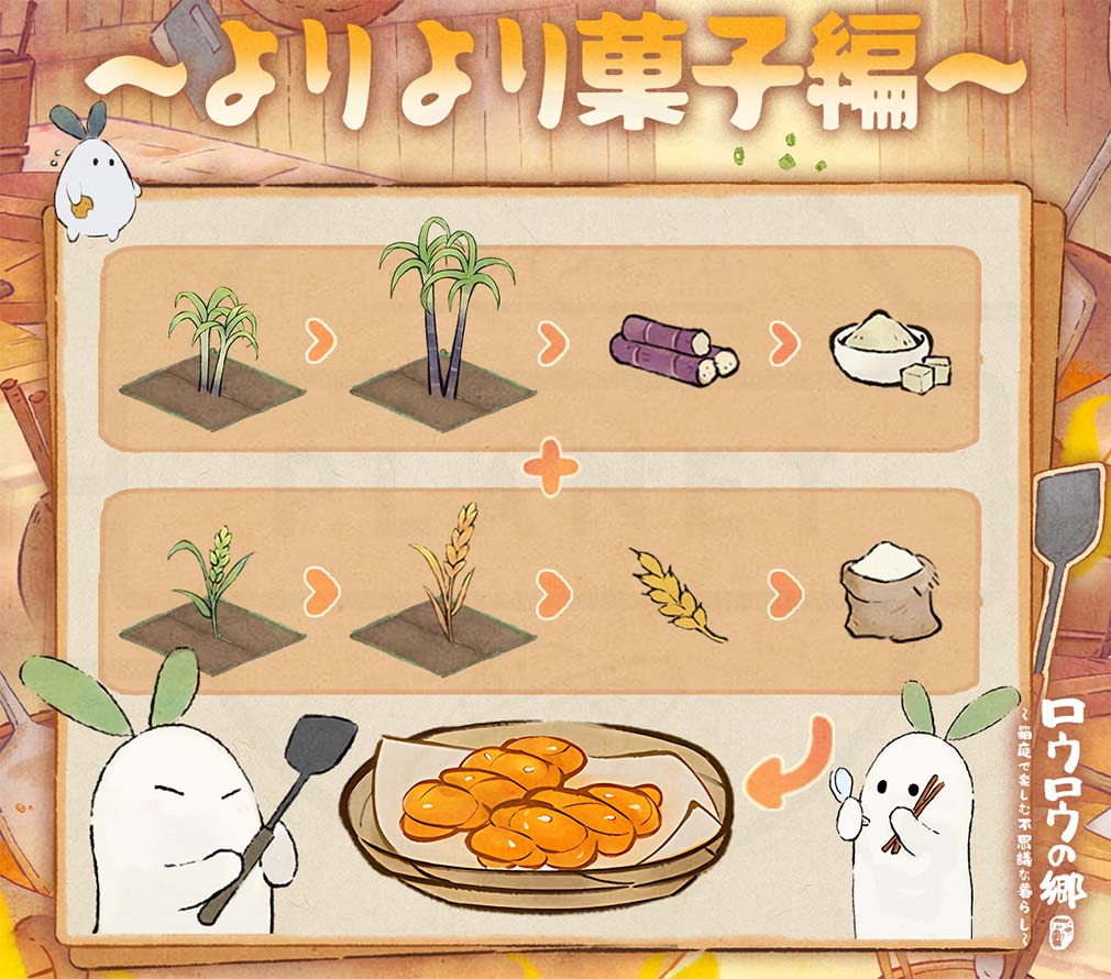 ロウロウの郷 箱庭で楽しむ不思議な暮らし　『よりより菓子』紹介イメージ
