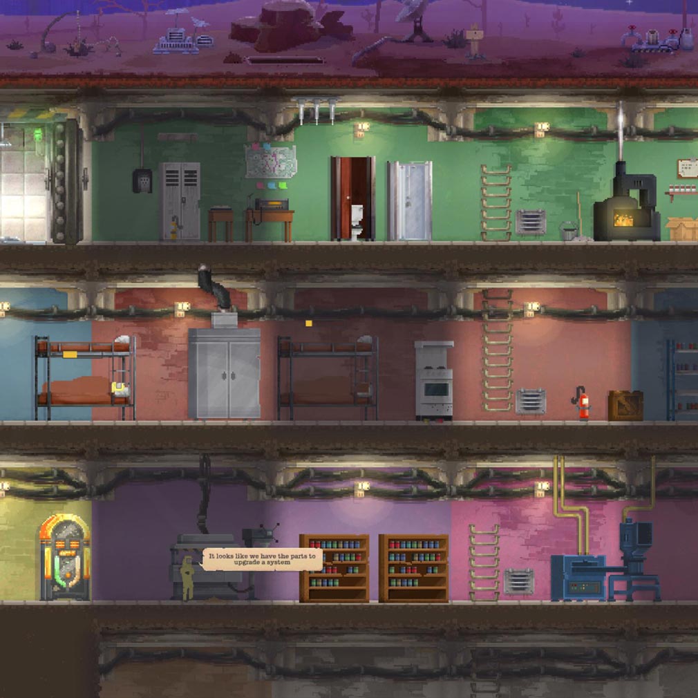 Sheltered 地下シェルターを拠点にするスクリーンショット