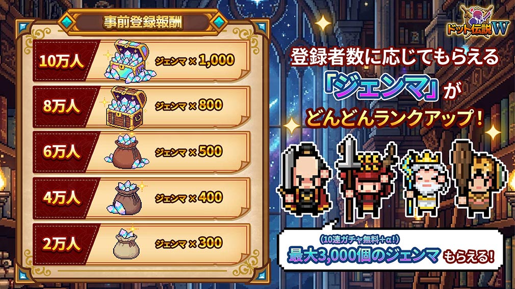 ドット戦記　事前登録キャンペーン紹介イメージ