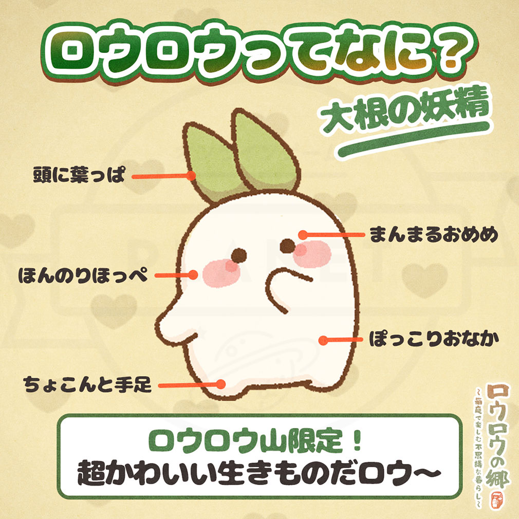 ロウロウの郷 箱庭で楽しむ不思議な暮らし　『ロウロウ』紹介イメージ