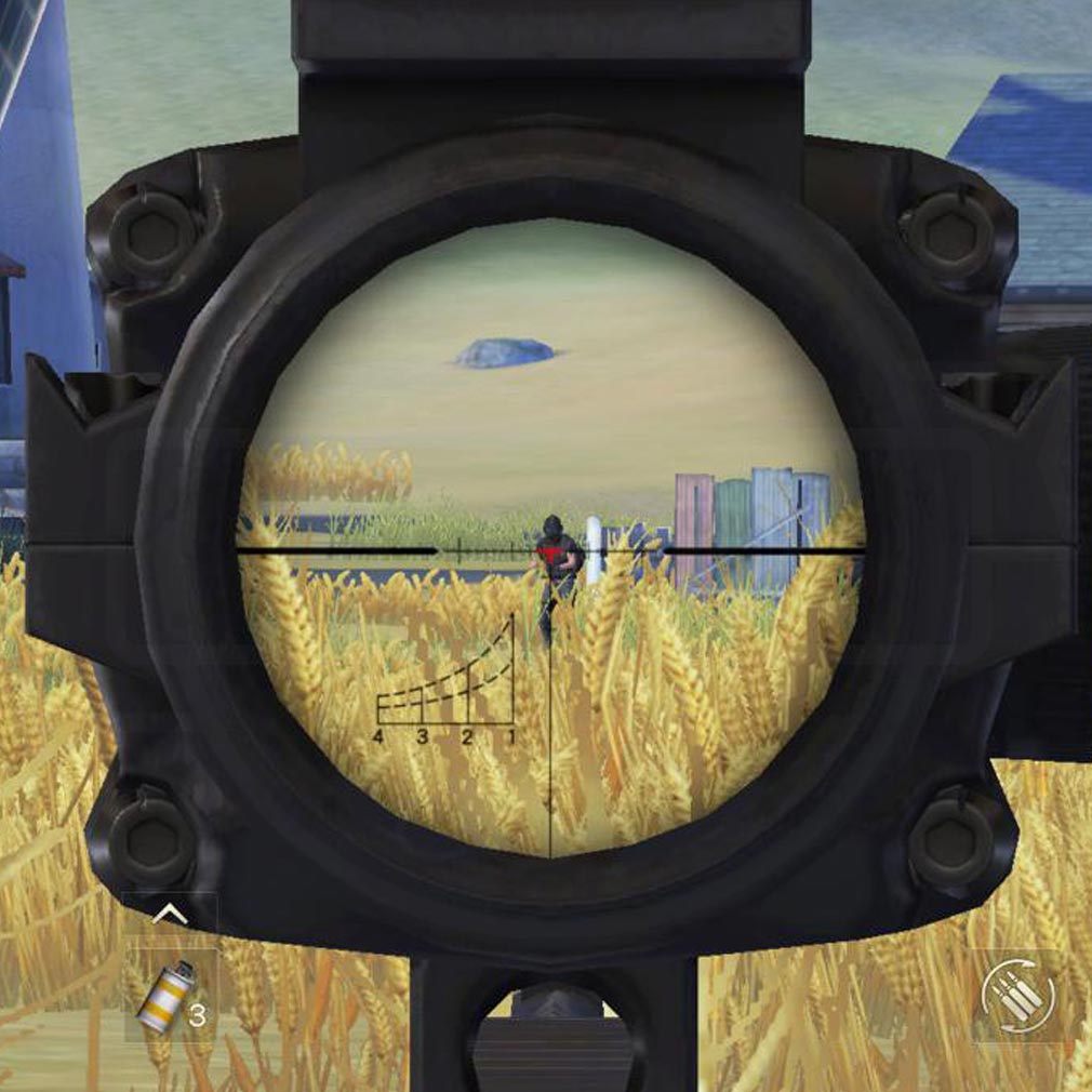 荒野行動 Knives Out　スナイプショットを狙うスクリーンショット