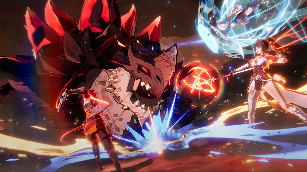 リミットゼロ ブレイカーズ(LIMIT ZERO BREAKERS) 仲間3人のマルチレイドボスバトル紹介イメージ