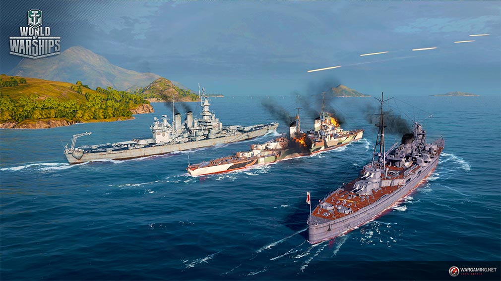 World of Warships(ワールドオブウォーシップス)WoWs 海上バトルスクリーンショット