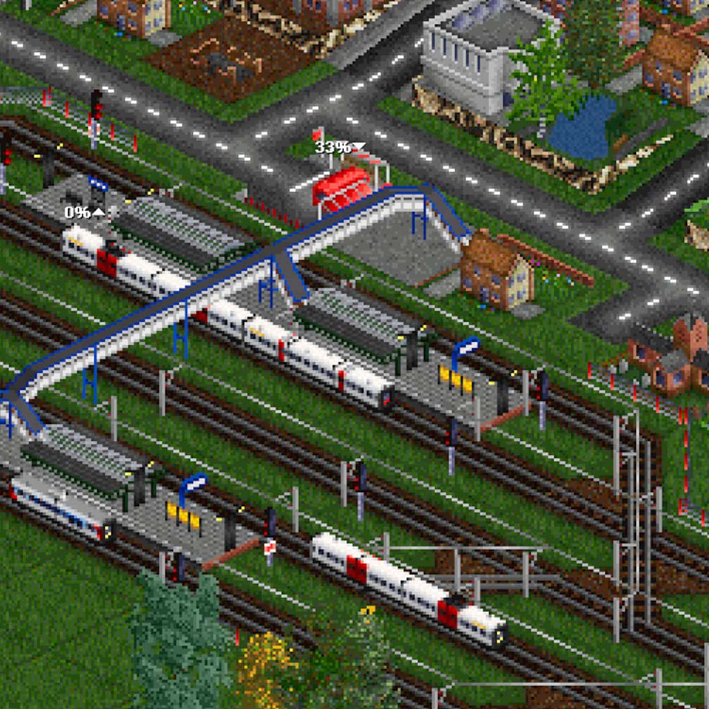 OpenTTD　鉄道建設スクリーンショット