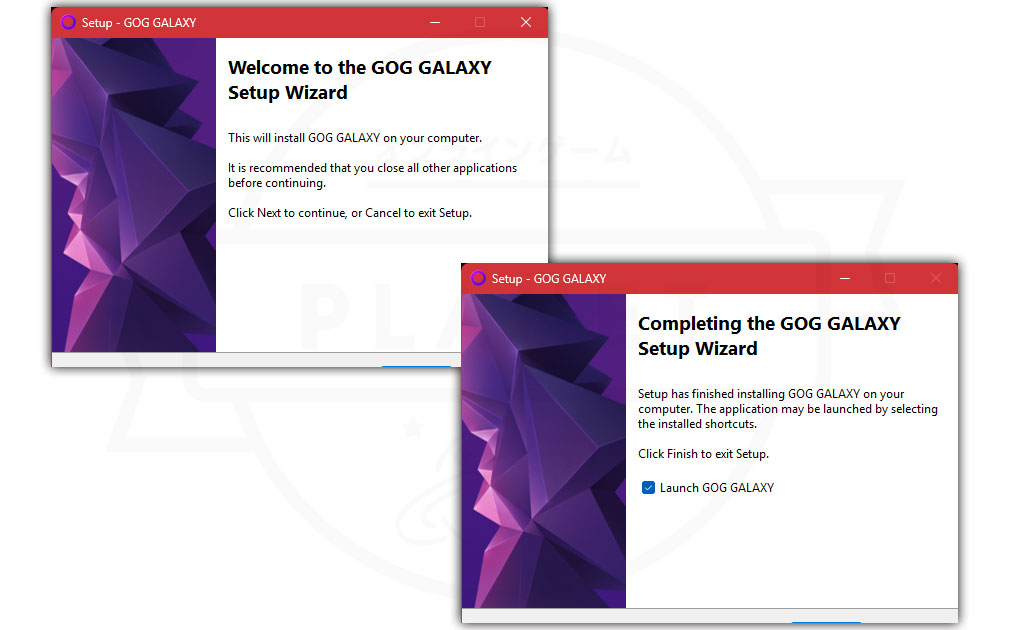 GOG Galaxy　セットアップスクリーンショット
